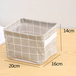 Linen Desktop Storage Basket