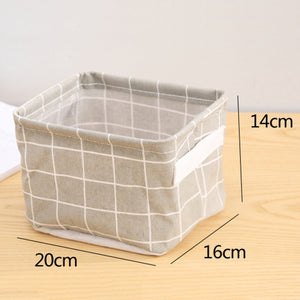 Linen Desktop Storage Basket