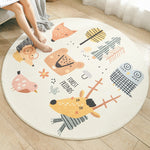 Cartoon Round Kids Bedroom Carpets