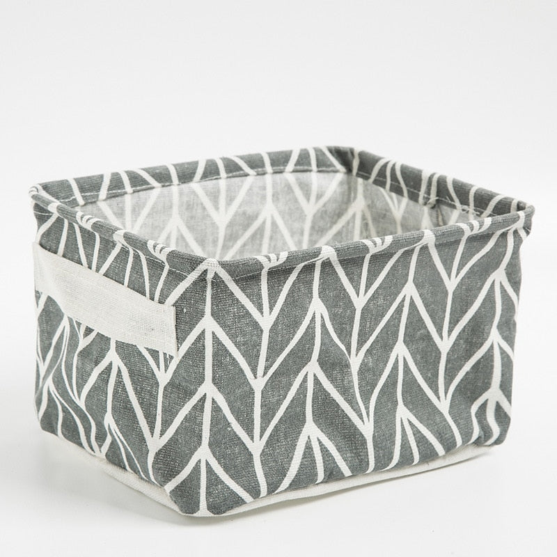 Linen Desktop Storage Basket