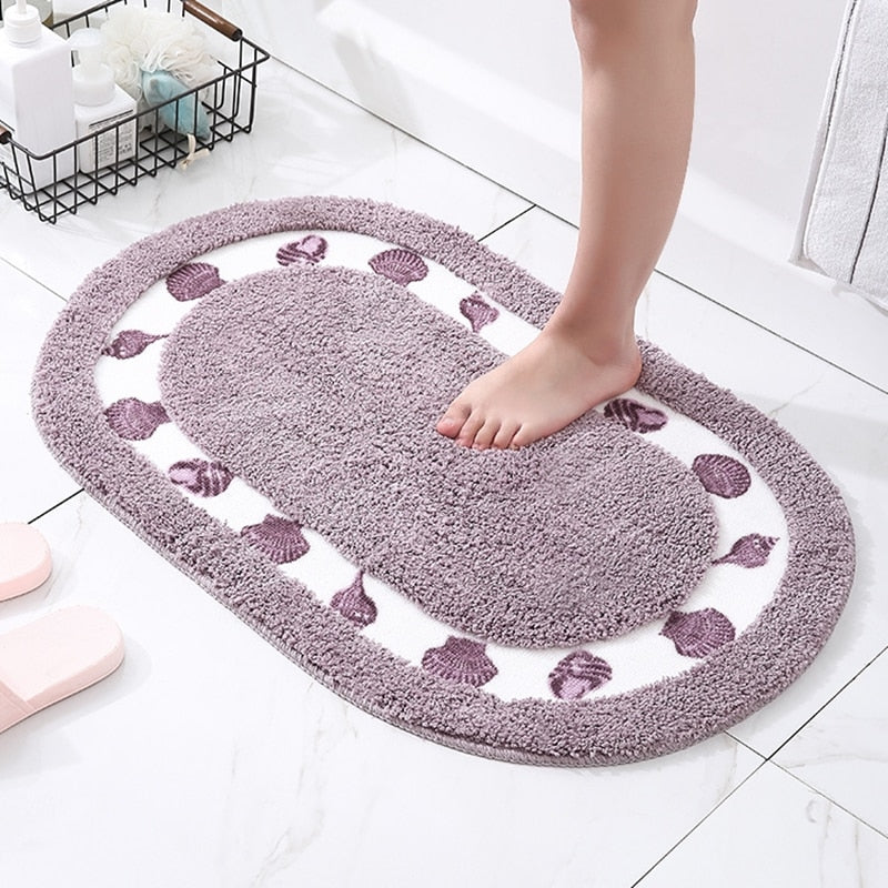 Oval Shape Bathroom Carpet