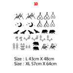 Cartoon Tribal Animals Vinyl Wall Sticker