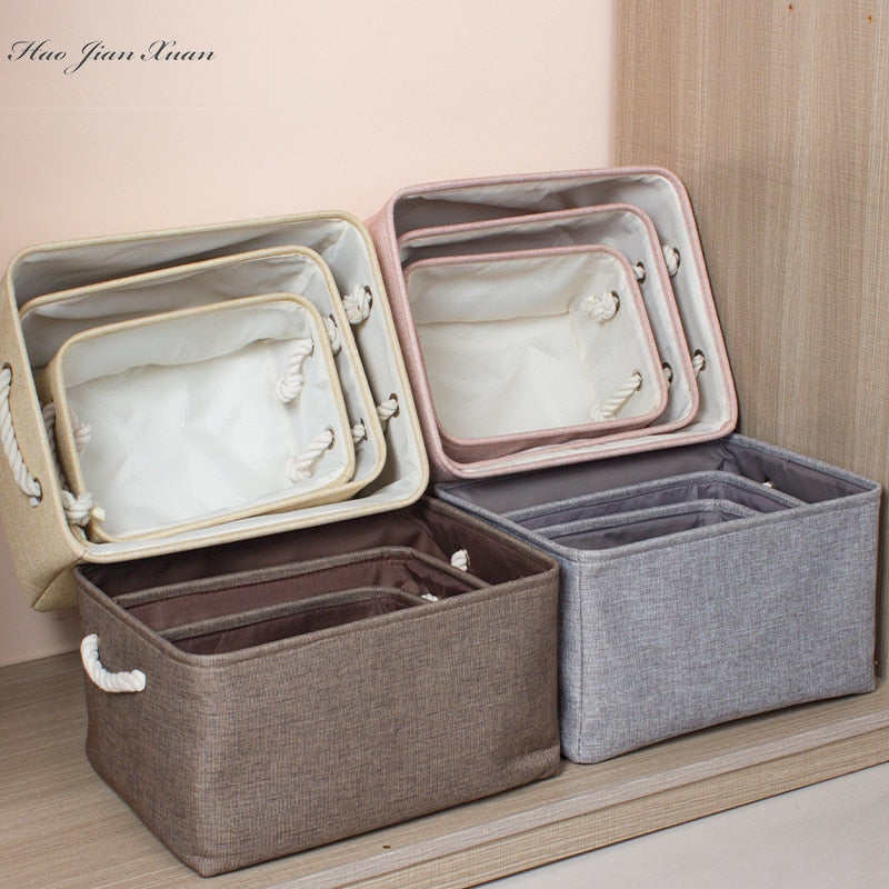 Cotton Folding Storage Baskets