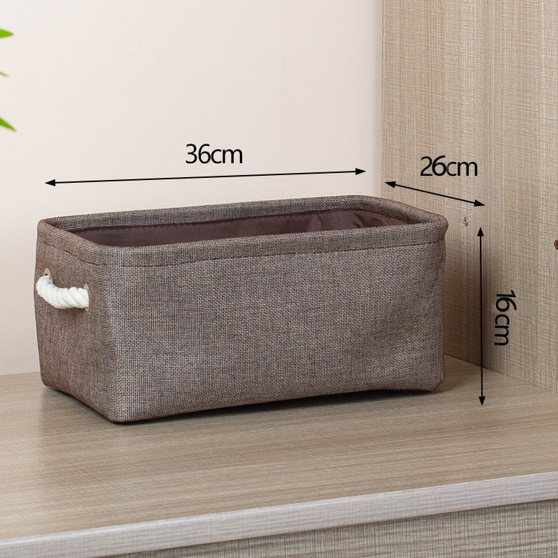 Cotton Folding Storage Baskets