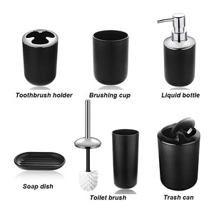 Plastic Bathroom Accessories Set