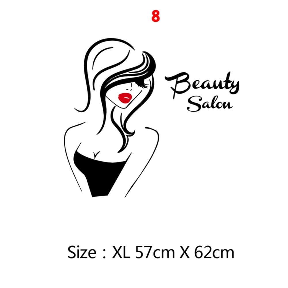 Beauty Salon Art Vinyl Wall Sticker