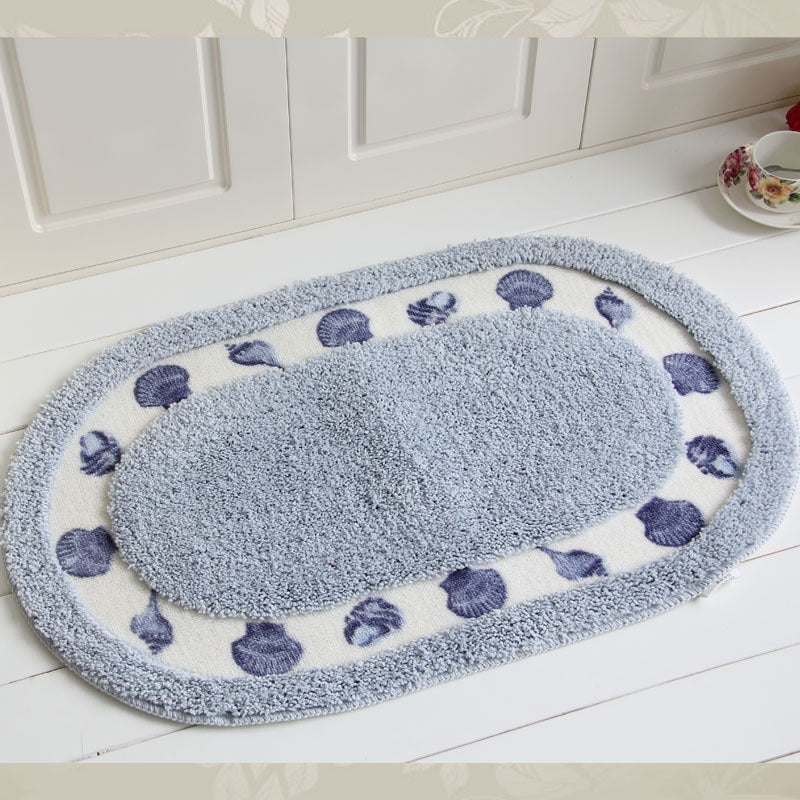 Oval Shape Bathroom Carpet