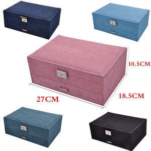 Korean Velvet Dark Green Jewelry Box