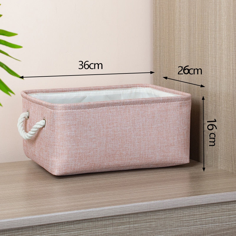 Cotton Folding Storage Baskets