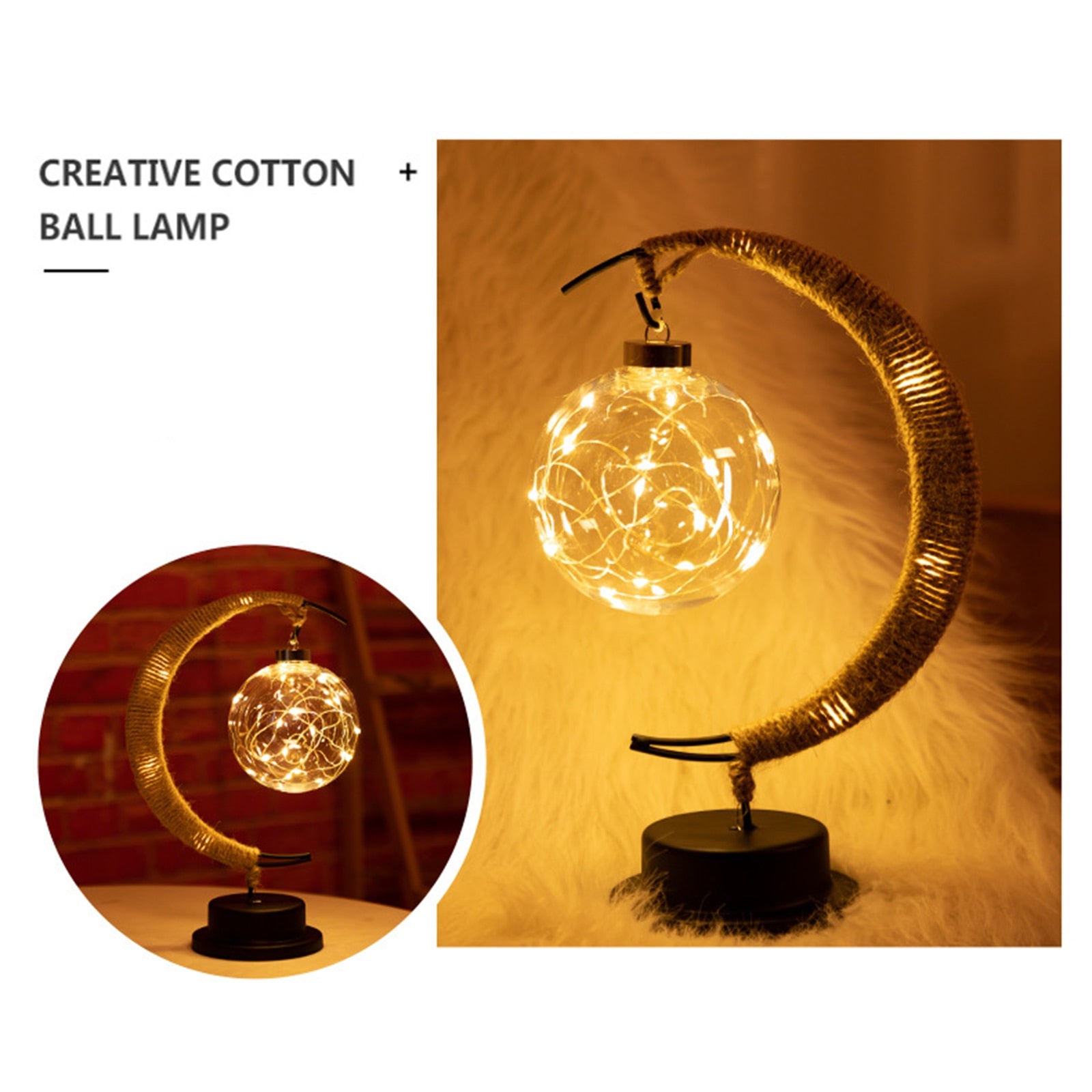 LED Moon Speak Takraw Lamp