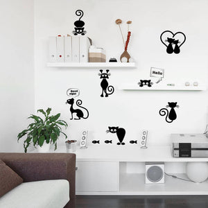 Lovely Cat Switch Phone Wall stickers