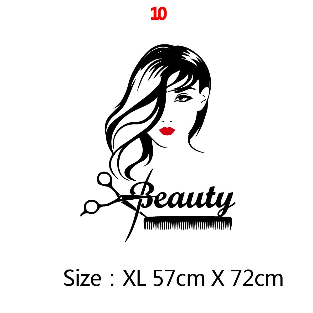 Beauty Salon Art Vinyl Wall Sticker