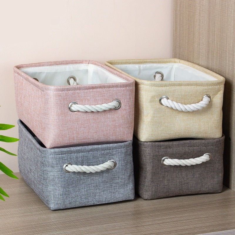 Cotton Folding Storage Baskets