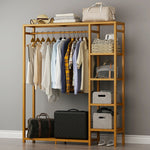 Bamboo Wood Clothing Garment Rack