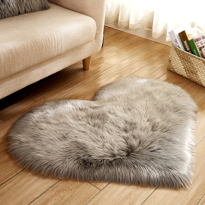 Heart Shape Fluffy Rugs