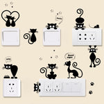 Lovely Cat Switch Phone Wall stickers