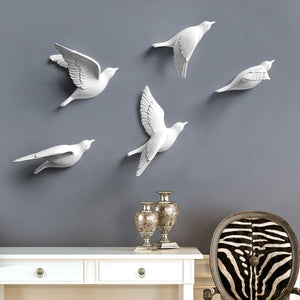 Resin Birds Wall 3d Sticker