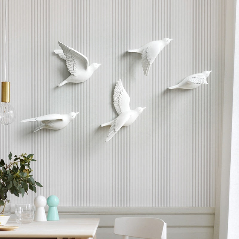 Resin Birds Wall 3d Sticker