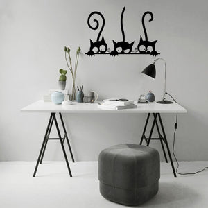 Three Black Cat Wall Stickers