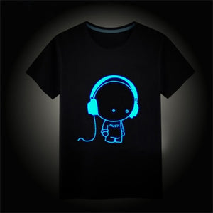 T-Shirt Neon Print Party Club Light