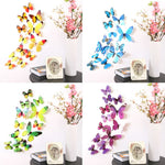 12Pcs Butterfly Colorful Wall Stickers