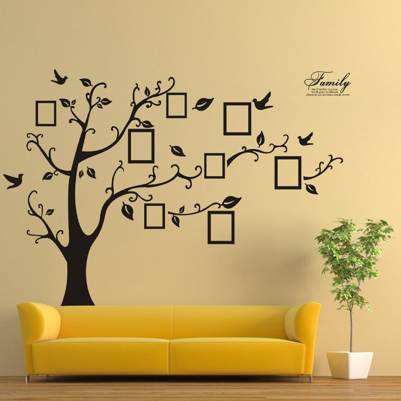 Black 3D DIY Photo Tree Wall Stickers