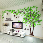 3D Tree Acrylic Mirror Wall Sticker