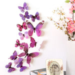 12Pcs Butterfly Colorful Wall Stickers