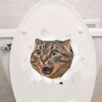 Hole View Vivid Cats 3D Wall Sticker