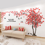 3D Tree Acrylic Mirror Wall Sticker