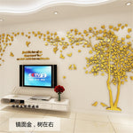 3D Tree Acrylic Mirror Wall Sticker