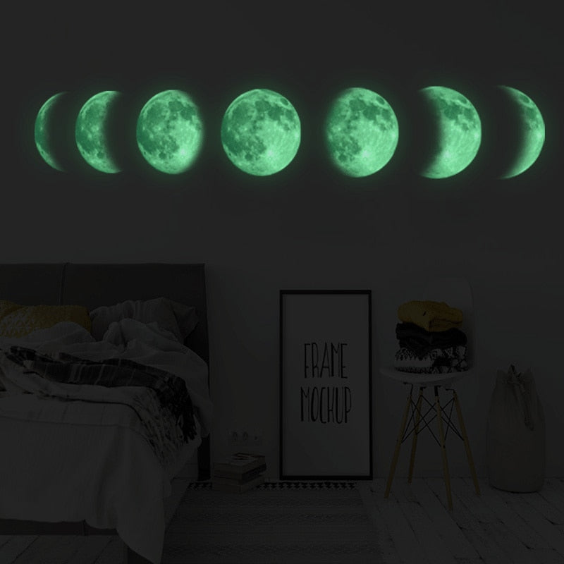 Luminous Moon 3D Wall Sticker