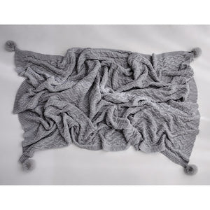 Blending Knitted Throw Blanket