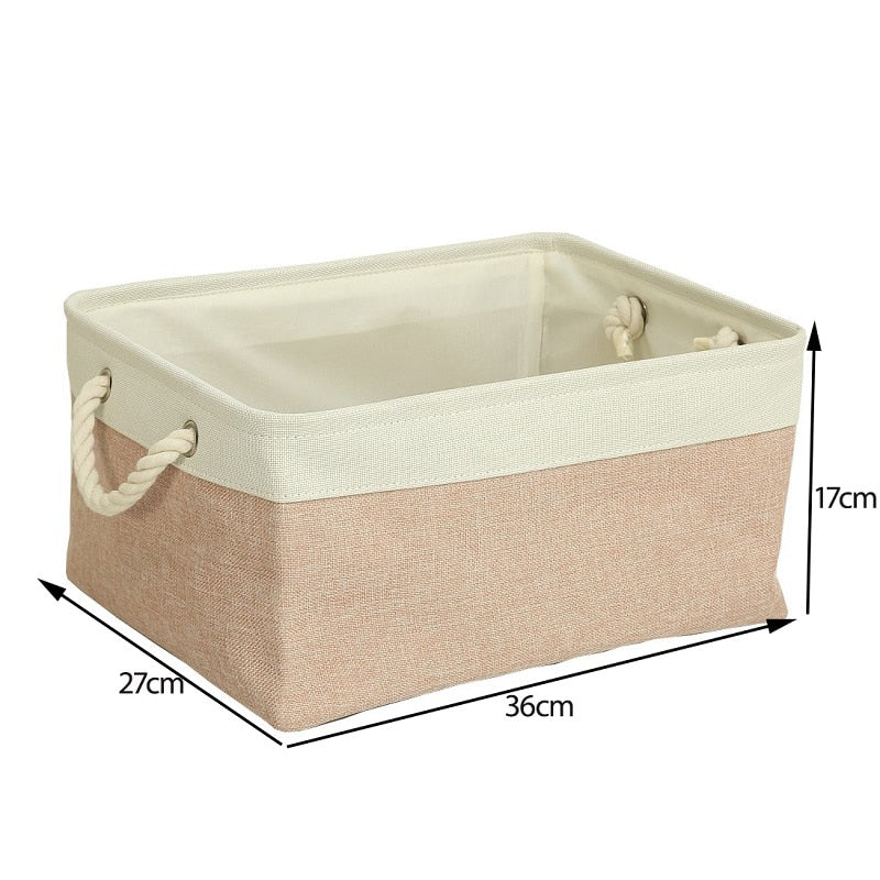 Cotton Folding Storage Baskets