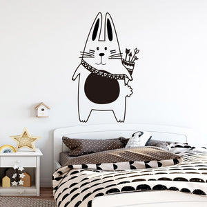 Cartoon Tribal Animals Vinyl Wall Sticker