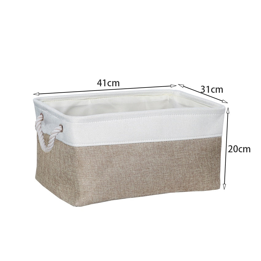 Cotton Folding Storage Baskets