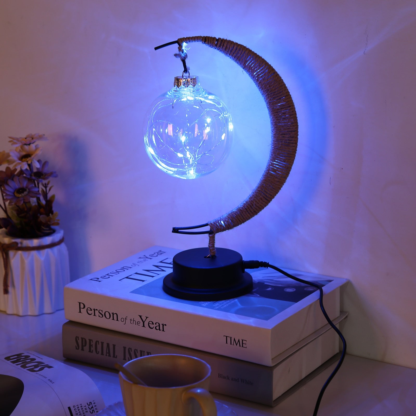 LED Moon Speak Takraw Lamp