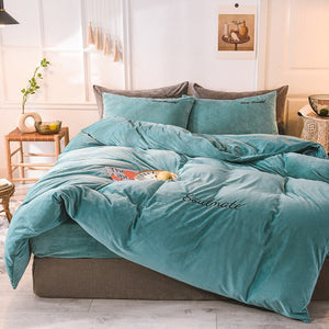 Velvet Duvet Bedding Set