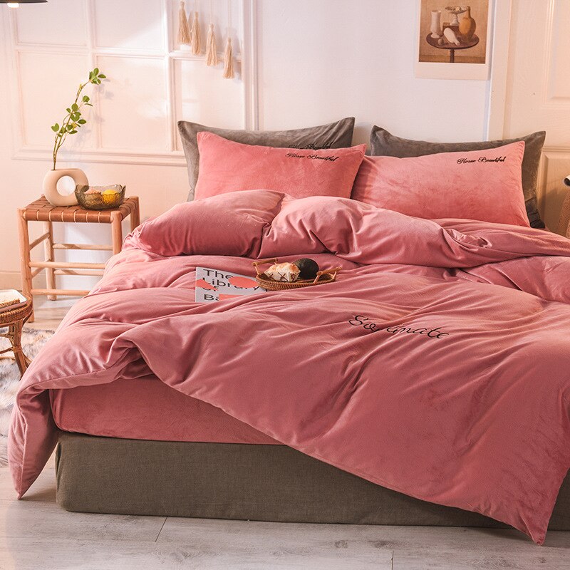 Velvet Duvet Bedding Set