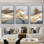 Nordic Luxury Ribbon Abstract Wall Art