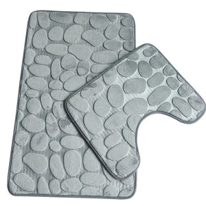 Non Slip Cobblestone Bath Mat set