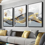 Nordic Luxury Ribbon Abstract Wall Art