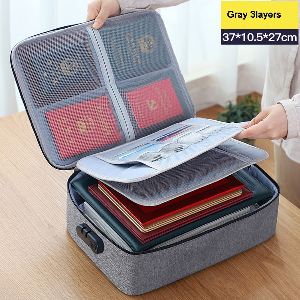 Multi-Layer Document Tickets Storage Bag