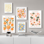 Orange Positano Lemon Flowers Wall Art