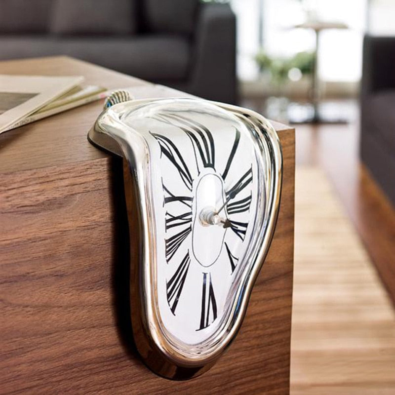 Surreal Twisted Numeral Wall Clocks