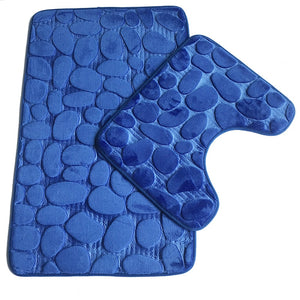 Non Slip Cobblestone Bath Mat set