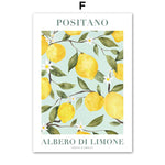 Orange Positano Lemon Flowers Wall Art