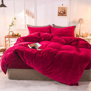 Velvet Duvet Bedding Set