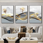 Nordic Luxury Ribbon Abstract Wall Art