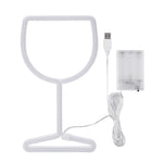 LED Wine Glass Neon Light